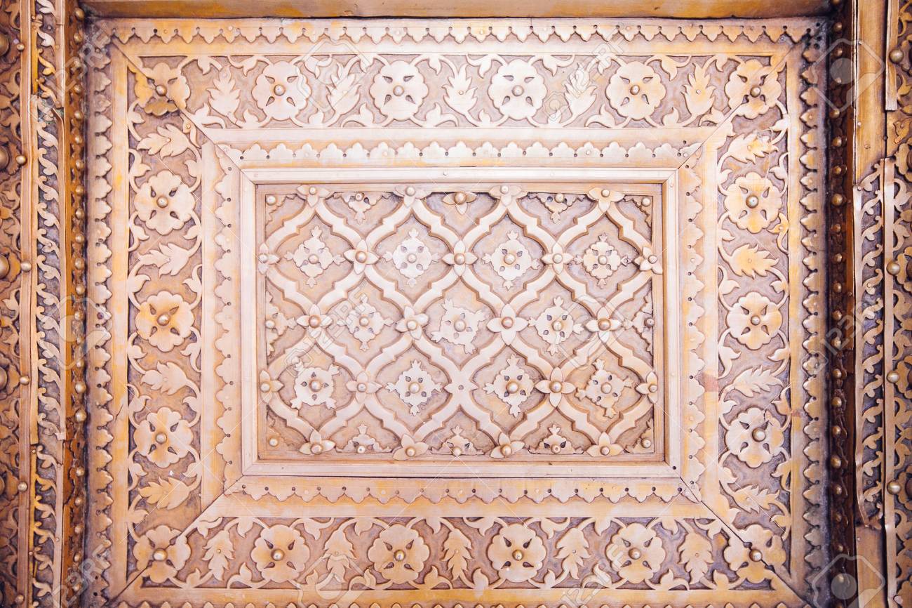 Old Golden Doors of the Jaipur City Palace. Rajasthan, India. - 87760525 Old Golden Doors of the Jaipur City Palace. Rajasthan, India. - 87760525