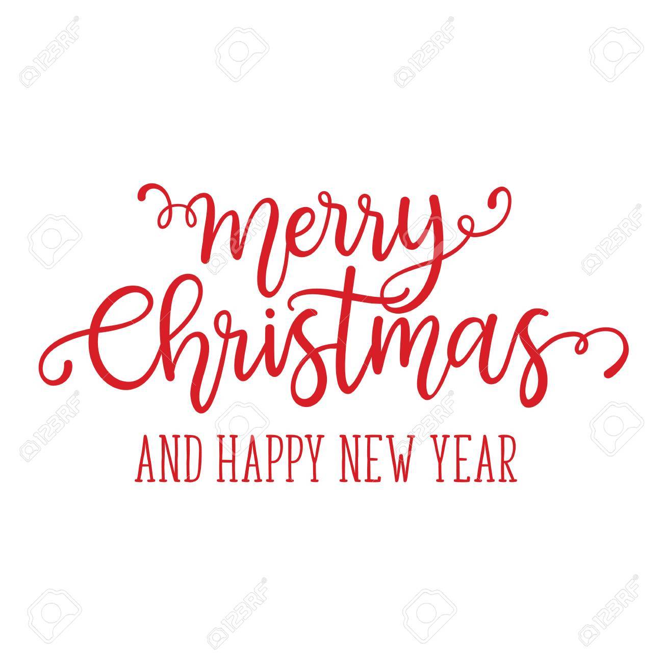 merry christmas phrase vector