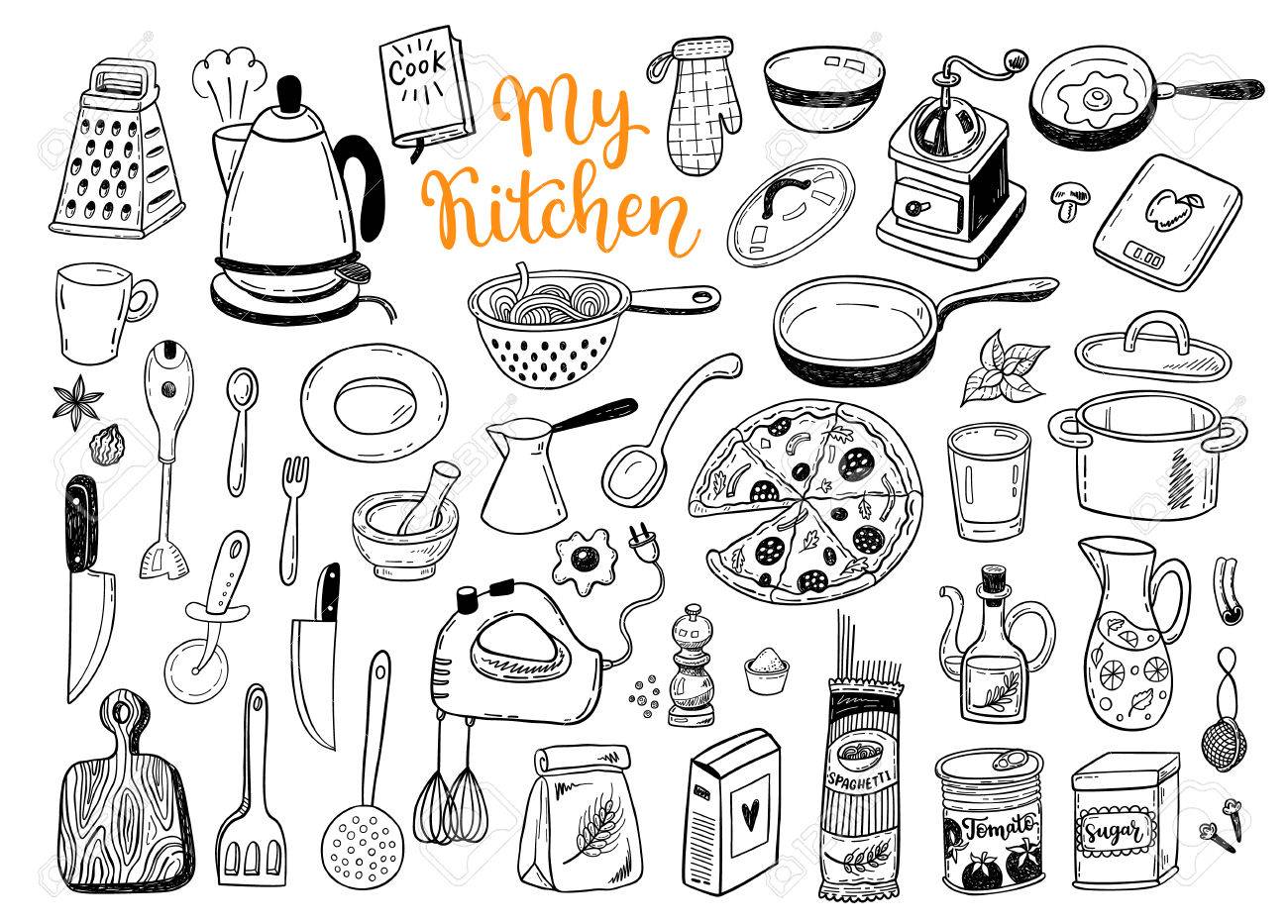 Kitchen Utensils, Cooking Stuff Hand 