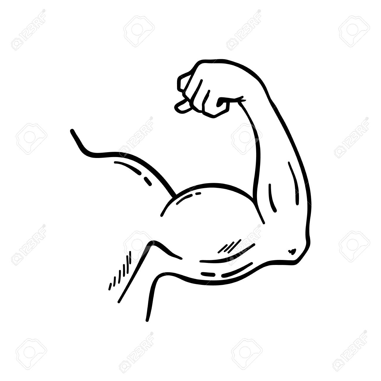 Bodybuilder Muscle Flex Arm Vector Illustration Royalty Free Cliparts Vectors And Stock Illustration Image 109655380