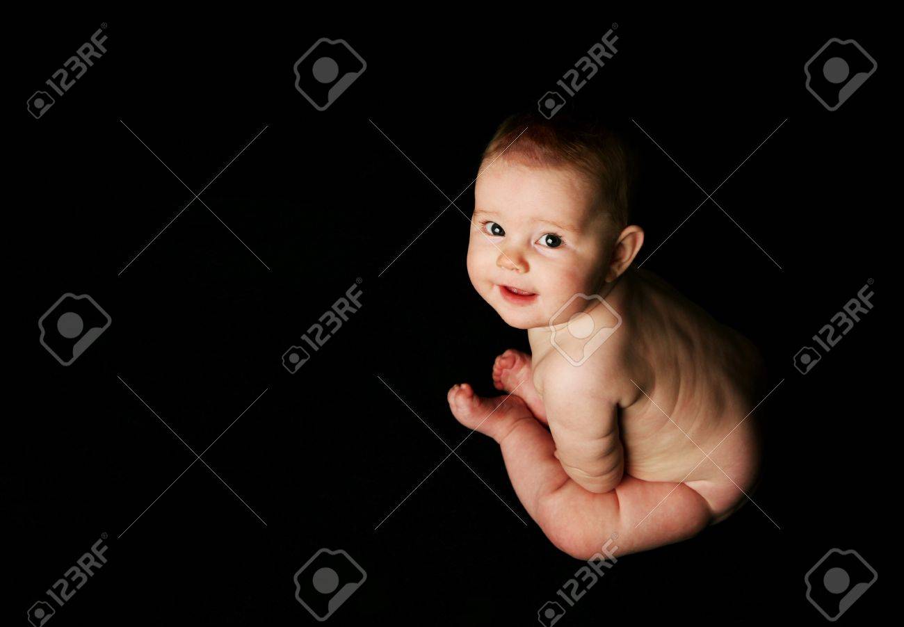 baby black background