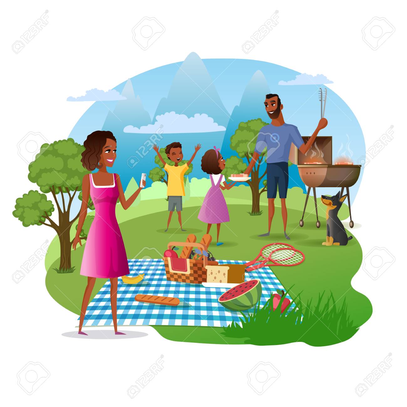 They have a picnic. дети и природа. компания молодых людей на пикнике. люди на пикнике. счастливая семья на природе.