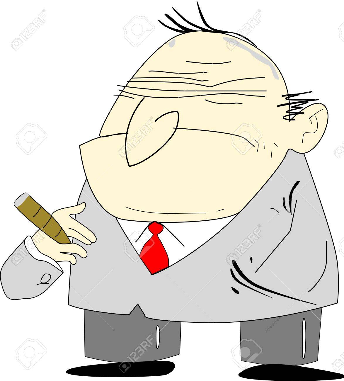 Cartoon Alike Of An Old Man Depicted As A Grumpy Bad Boss. Royalty Free  SVG, Cliparts, Vectors, And Stock Illustration. Image 19250171.
