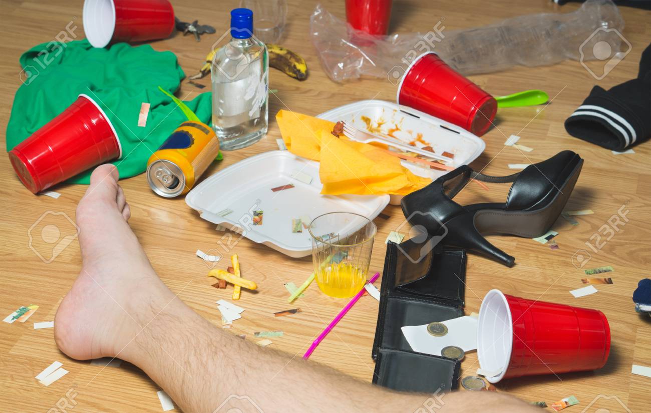 Hung Over Man P Ed Out On The Floor Next Day To A Party Foot Visible Hung Over Man P Ed Out On The Floor Next Day To A Party Foot Visible