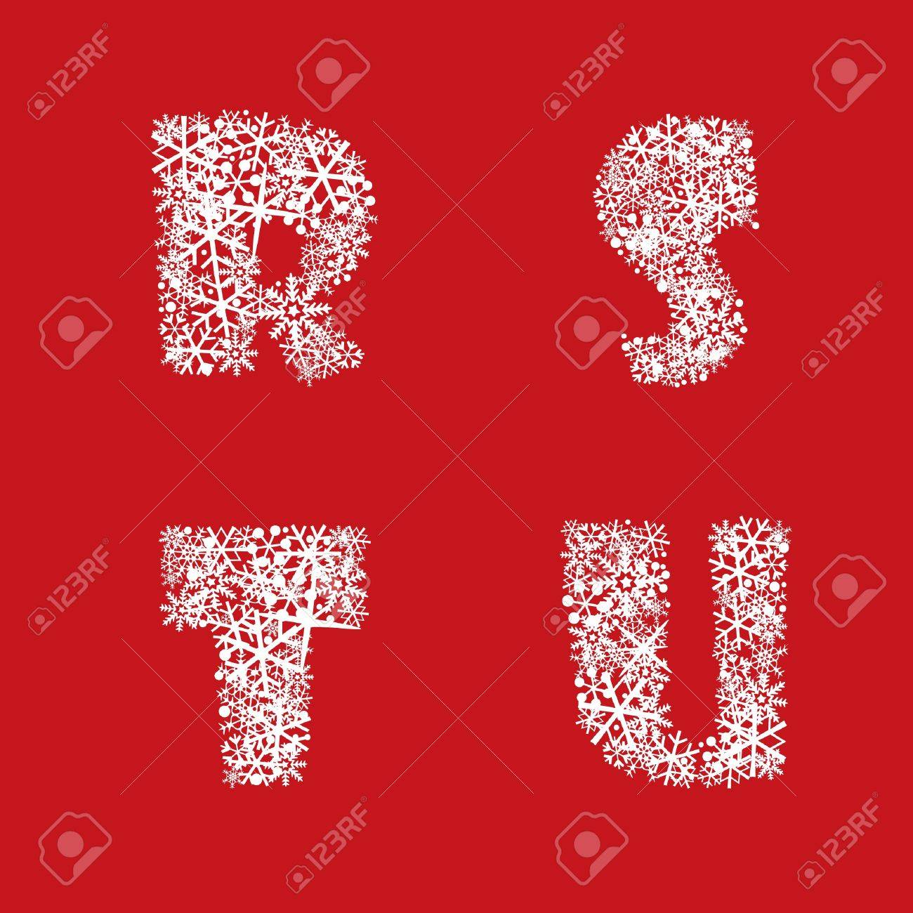 alphabet set christmas and new year abc letters royalty free abc of christmas