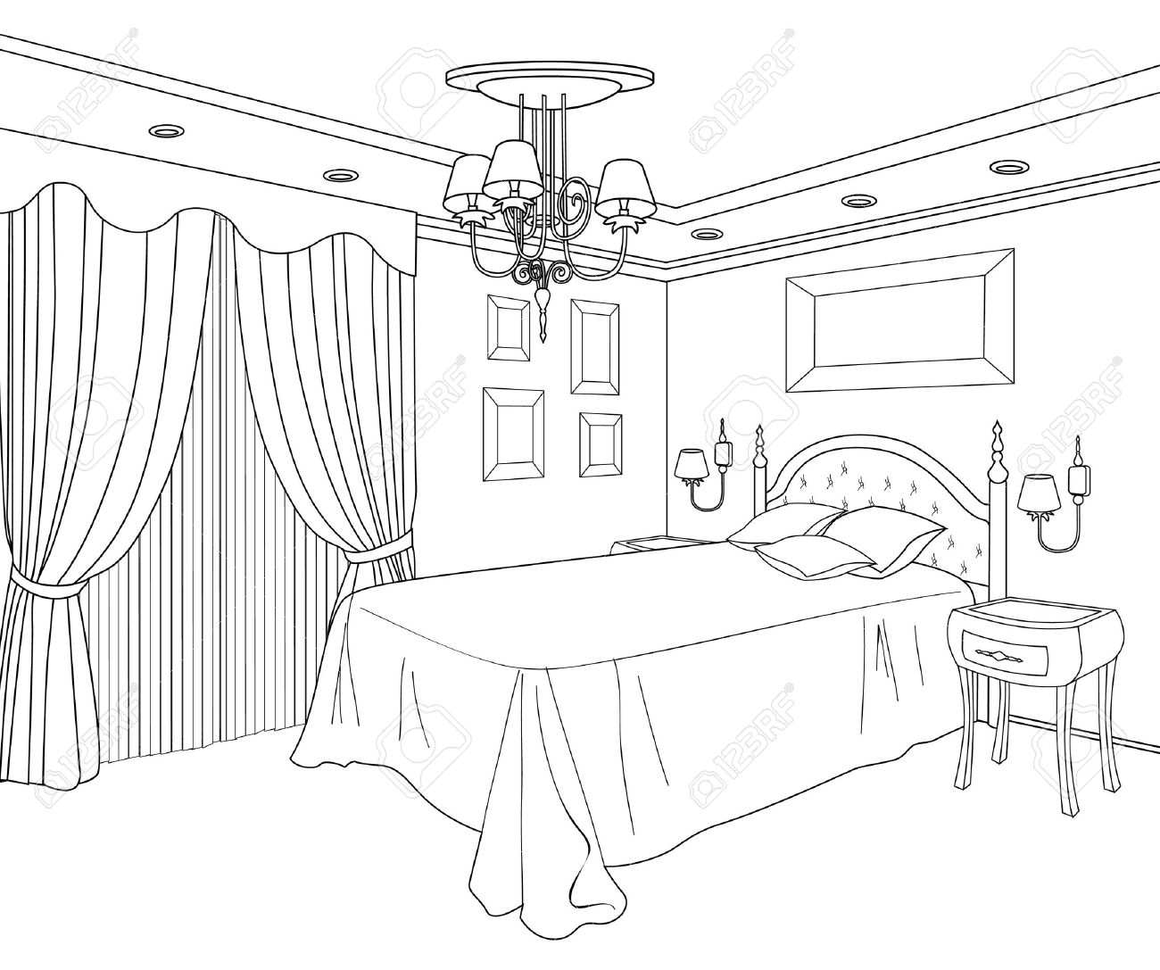 Bedroom Designs Outline designs outline furniture editable vector illustration of an Bedroom Designs Outline designs outline furniture editable vector illustration of an