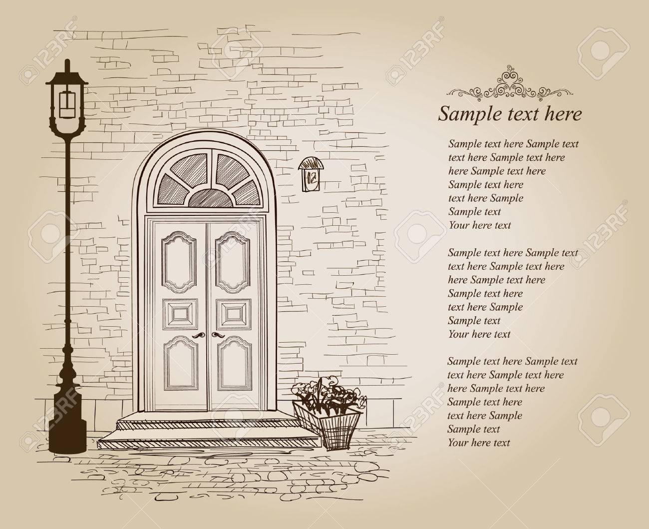 Front Door European House. Elegant London Townhouse. Vintage ... Front Door European House. Elegant London Townhouse. Vintage ...