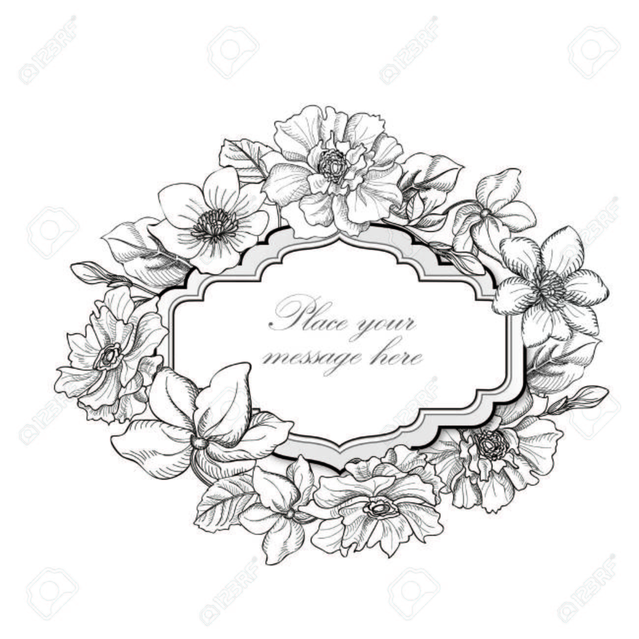 フラワー フレーム ビクトリア朝のスタイルで花のビンテージ背景 のイラスト素材 ベクタ Image フラワー フレーム ビクトリア朝のスタイルで花のビンテージ背景 のイラスト素材 ベクタ Image