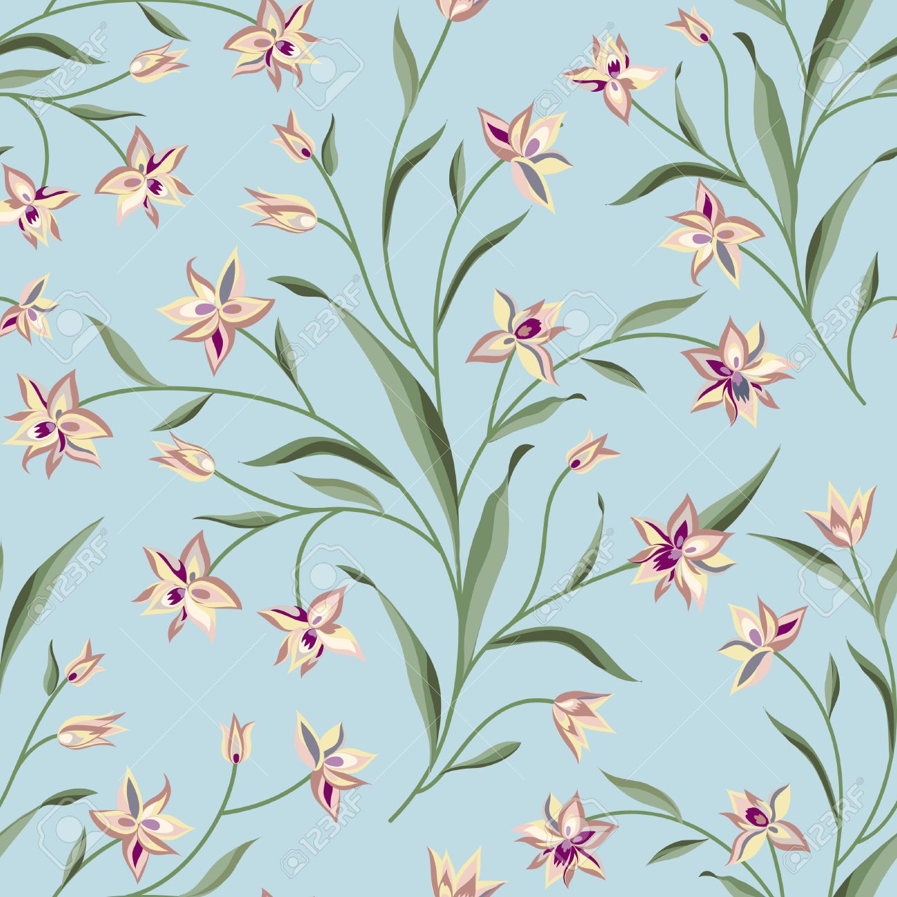 Floral Seamless Pattern Flower Background Summer Nature Seamless Floral Seamless Pattern Flower Background Summer Nature Seamless