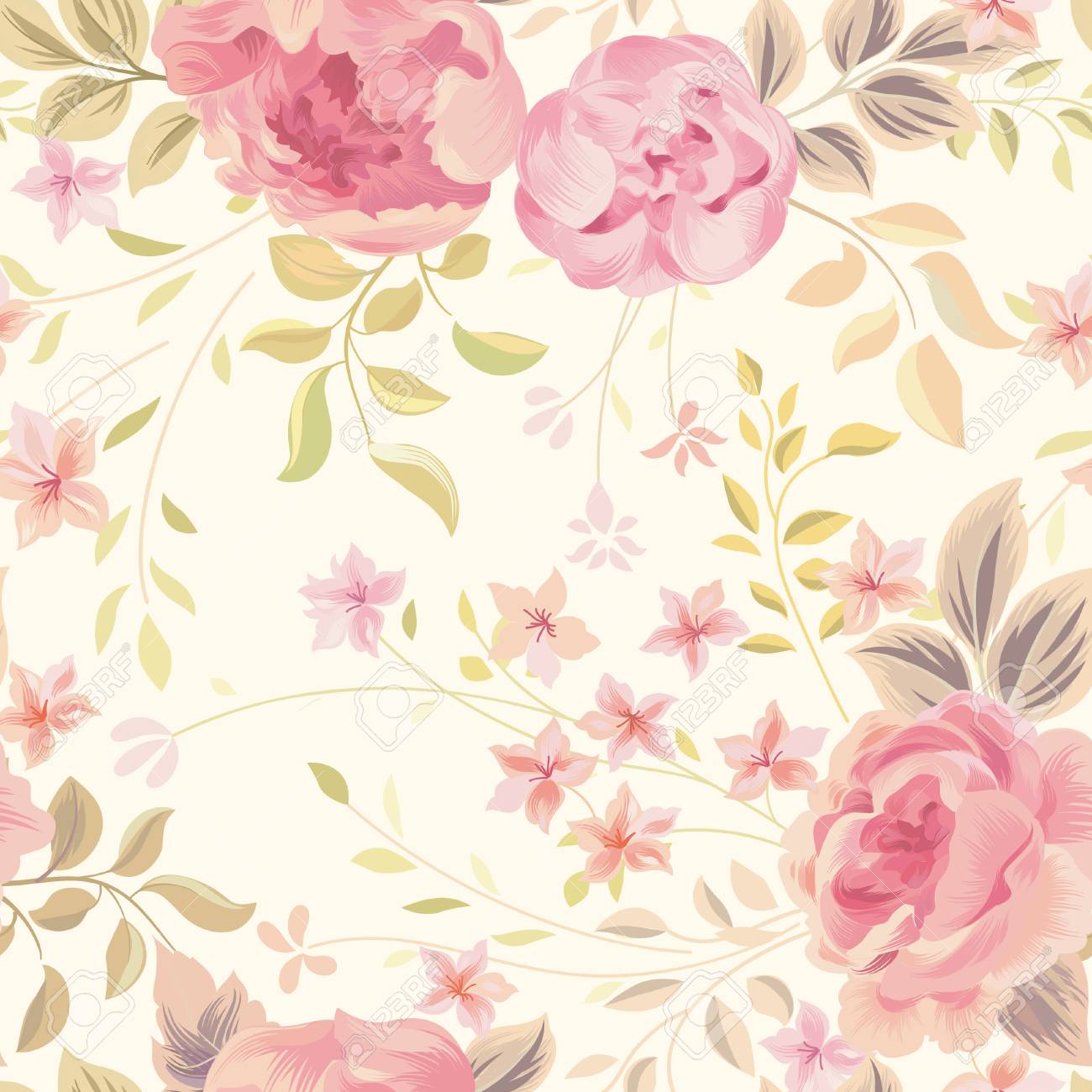 pastel floral wallpaper