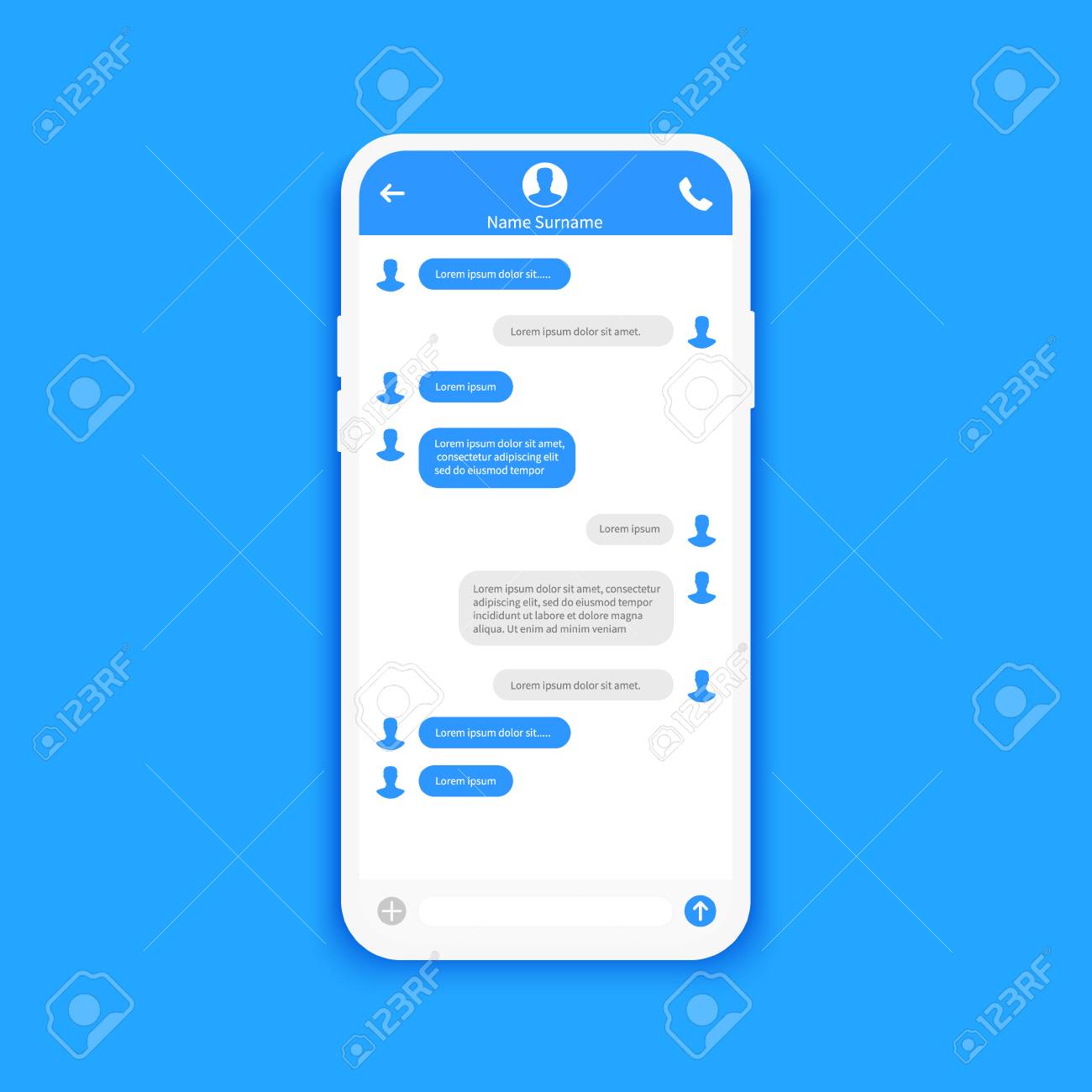chat interface sms messages speech bubbles short message service short message service