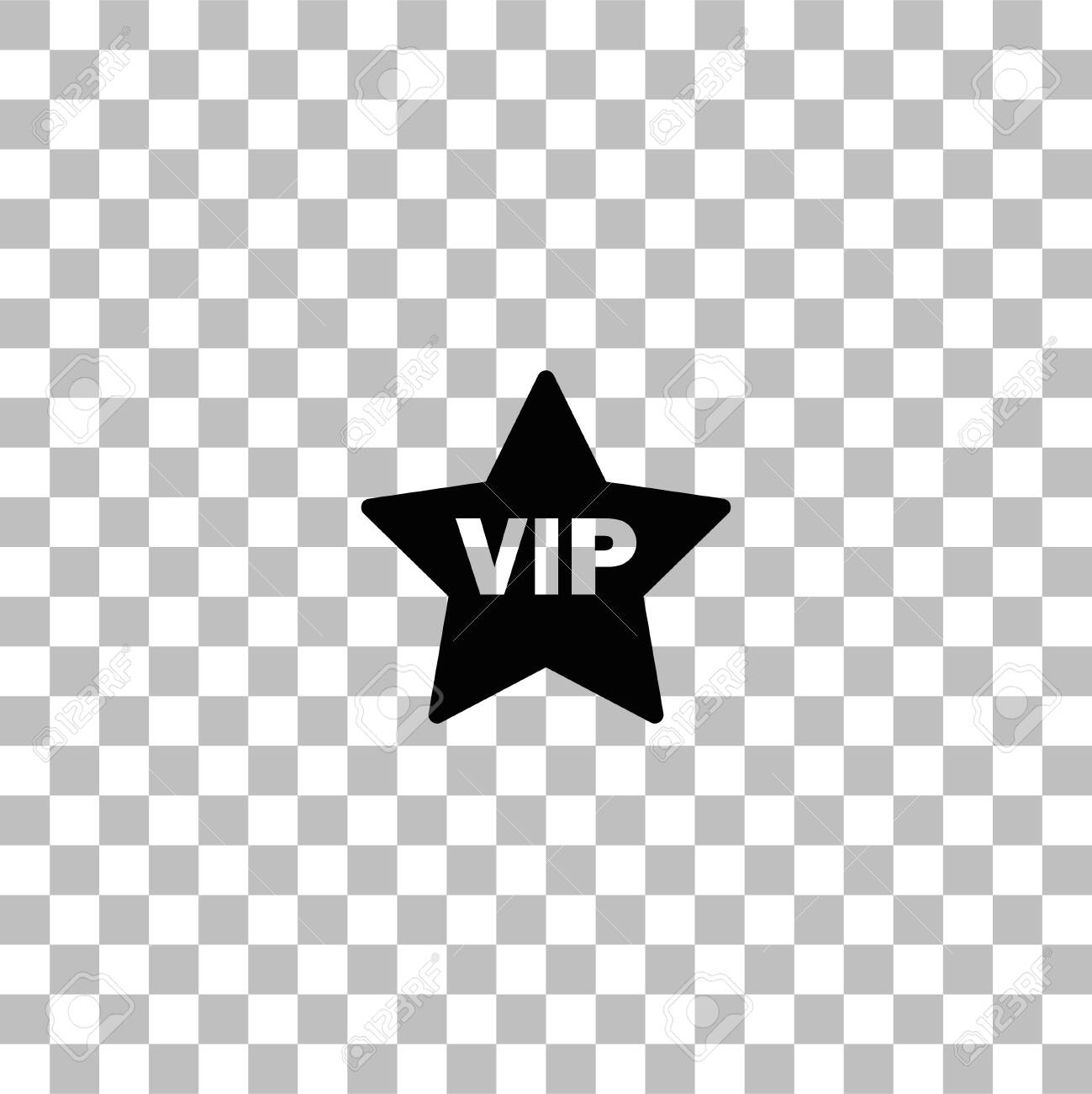 Vip Star Black Flat Icon On A Transparent Background Pictogram For Your Project Royalty Free Cliparts Vectors And Stock Illustration Image