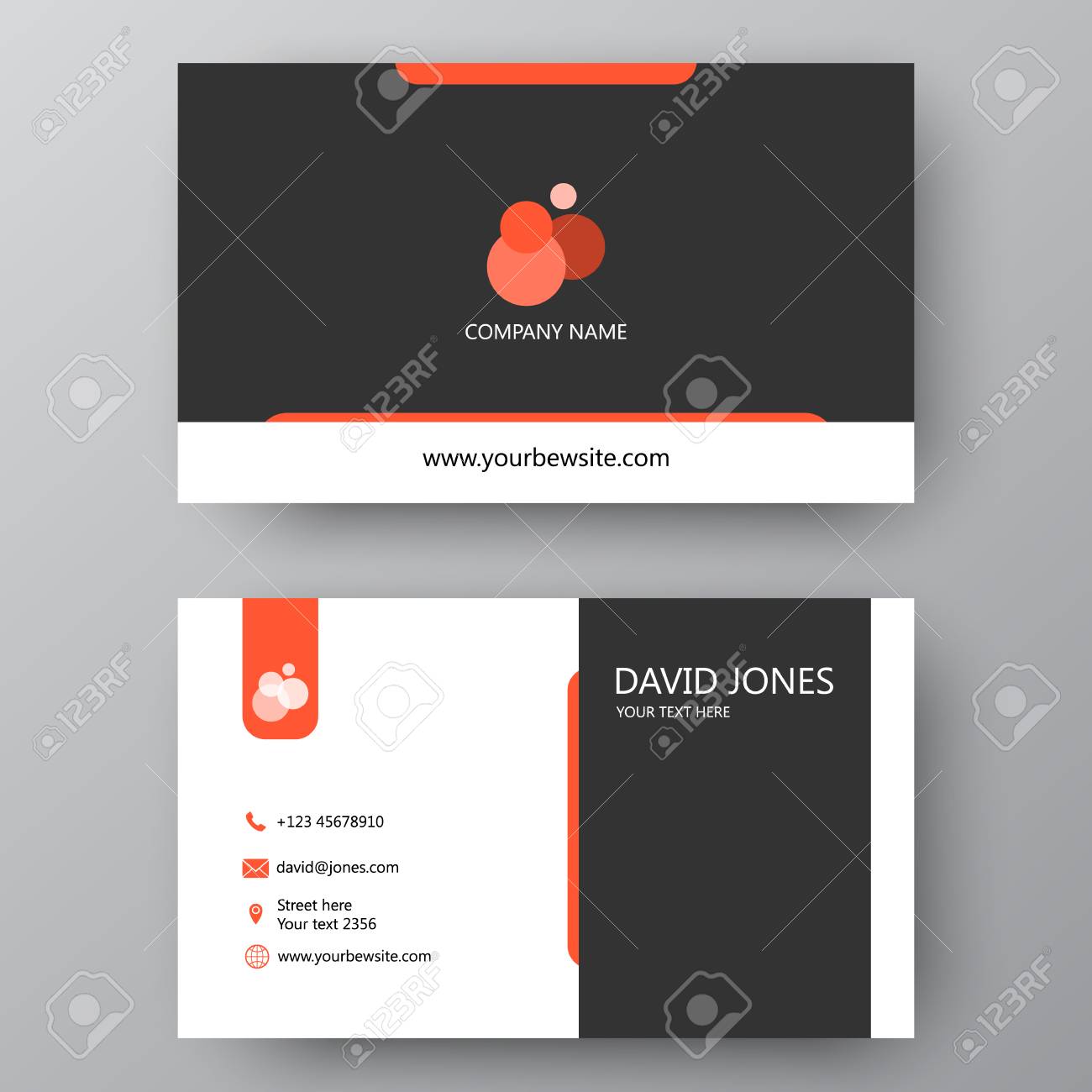vector business card template visiting card for business and