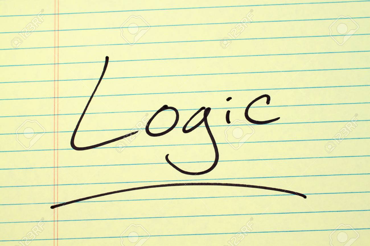 A look at the word Logic written on lined paper