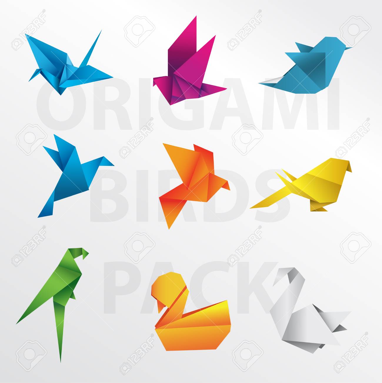 origami bird pack royalty