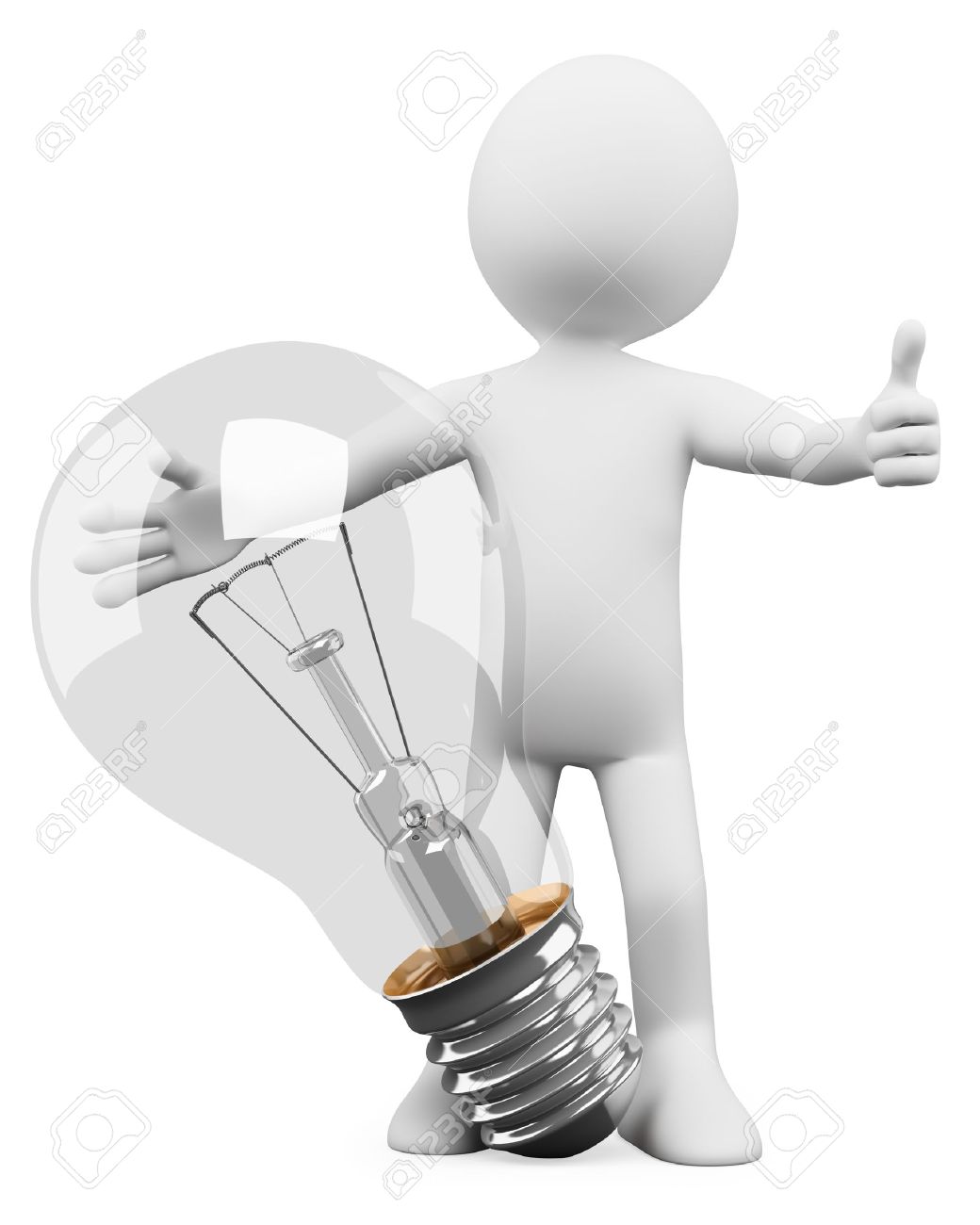 3d Wei E Person Mit Einer Gl Hbirne Idee Konzept 3d Bild Isoliert 3d Wei E Person Mit Einer Gl Hbirne Idee Konzept 3d Bild Isoliert