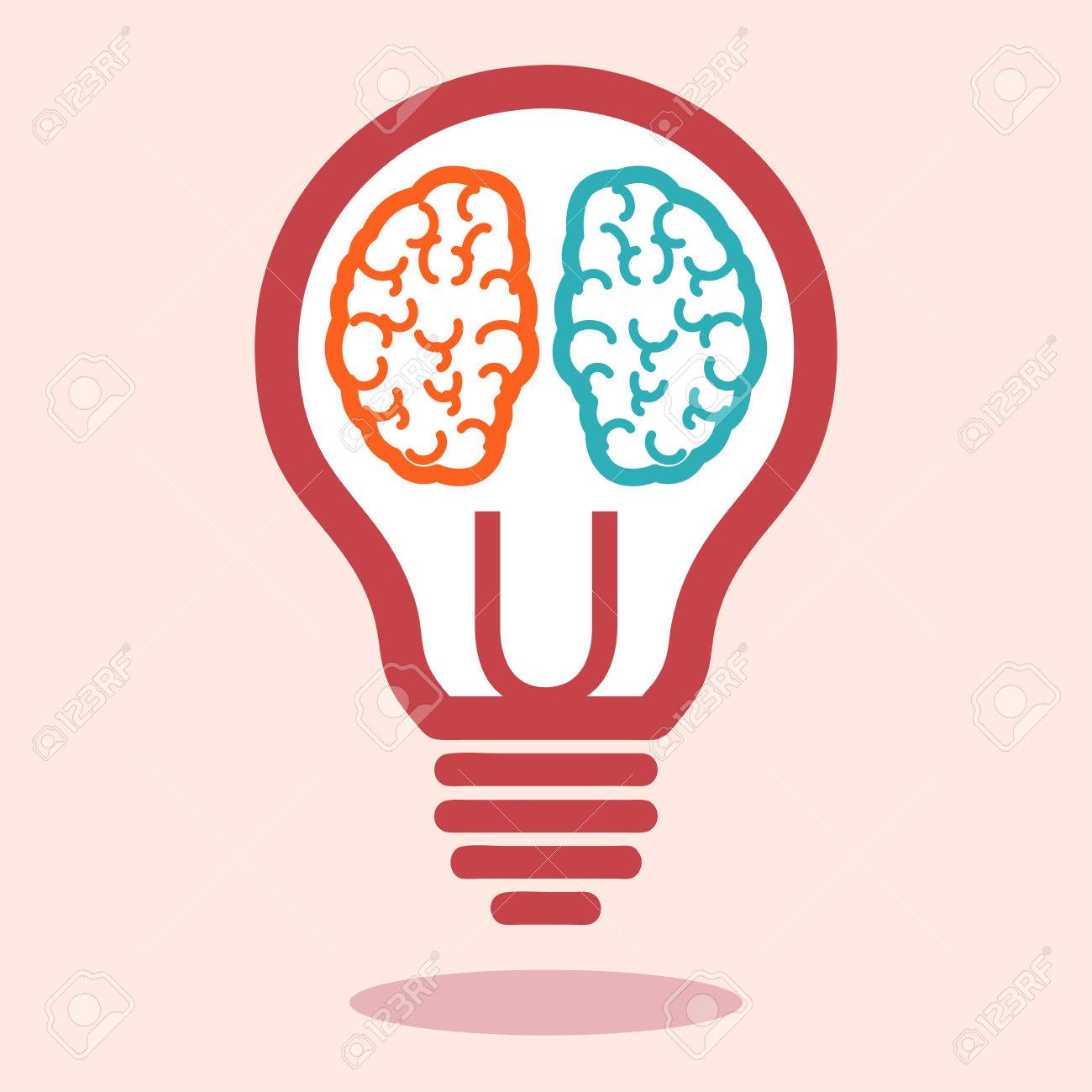 Creative left brain and right brain vector. Creative left brain and right brain Idea concept background .vector illustration - 39802919 Creative left brain and right brain vector. Creative left brain and right brain Idea concept background .vector illustration - 39802919