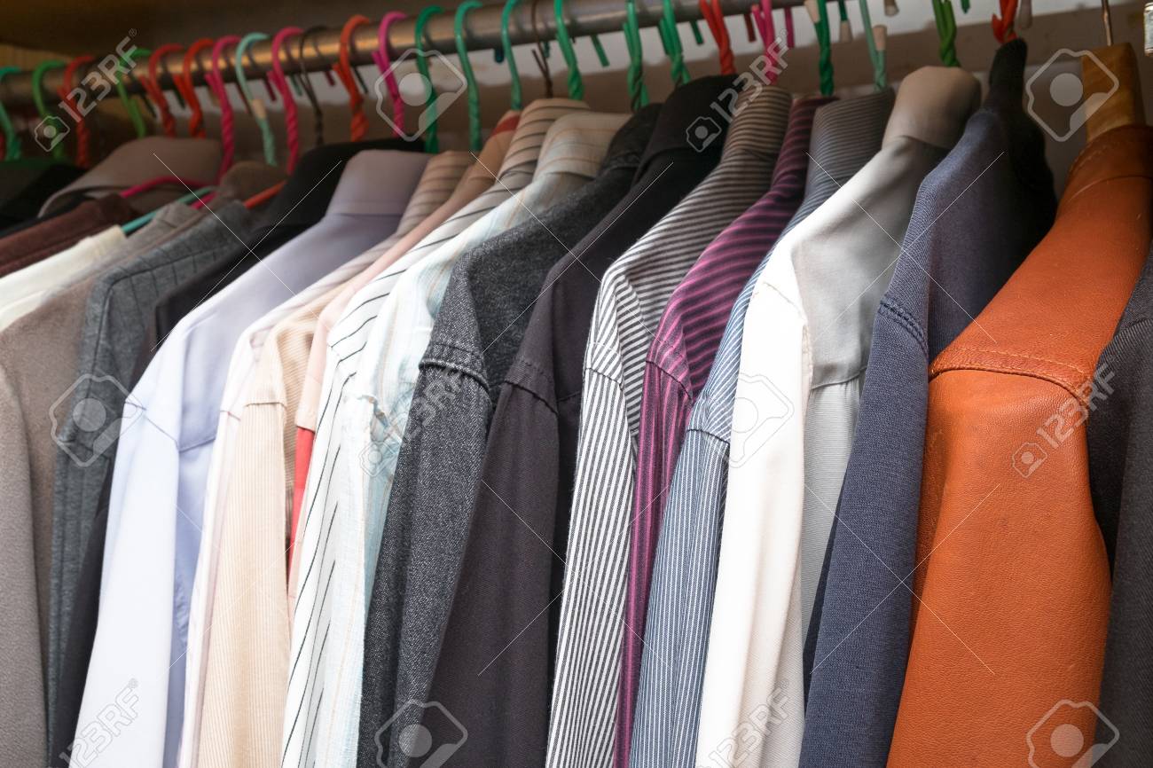Men Simple Clothing In The Wardrobe Of The Many Kind And Colored