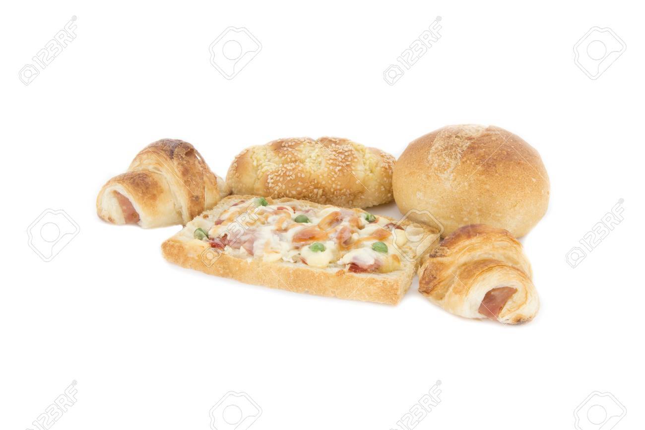 French Bread Pizza Garlic Bread Croissant Bread Roll Stock Photo Picture And Royalty Free Image Image 38178542