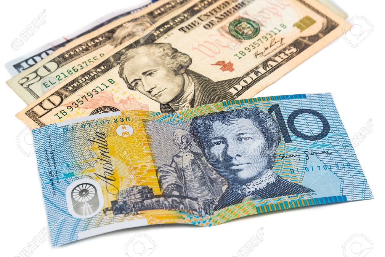 Close Up Of Australian Dollar Currency Note Against US Dollar. Stock Photo,  Picture and Royalty Free Image. Image 43662788.