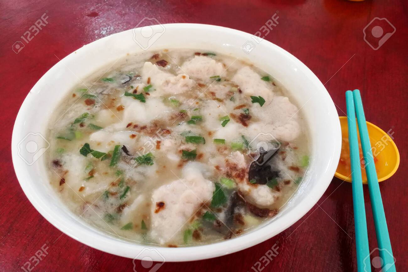 Serving Of Miri Sarawak Traditional Local Delicacy Noodle Soup Named Ding Bian Hu Stock Photo Picture And Royalty Free Image Image