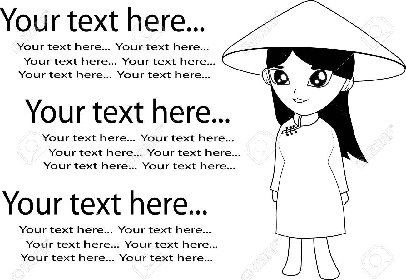 ベトナム女性ベクトル のイラスト素材 ベクタ Image