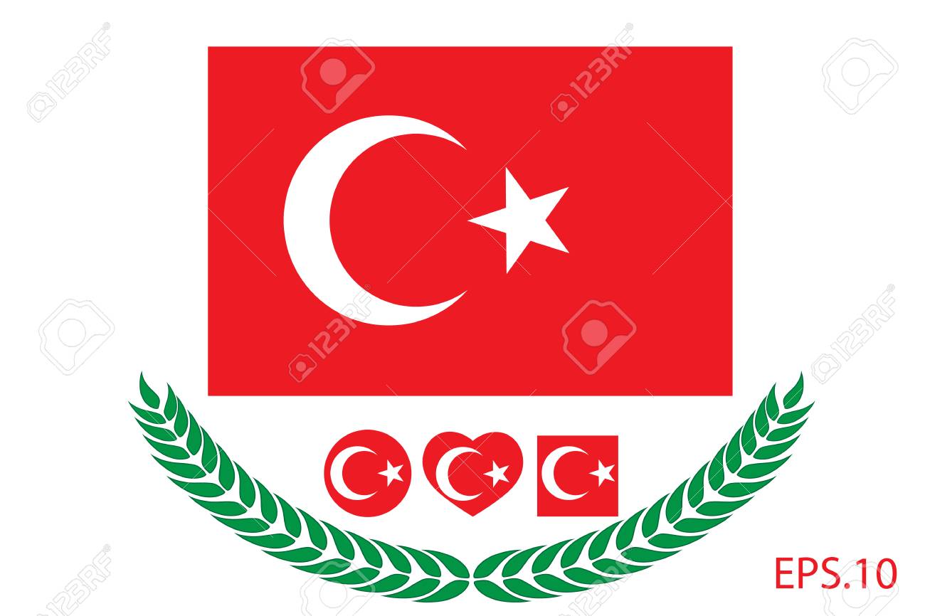 トルコ国旗のベクター イラストです Eps 10のイラスト素材 ベクタ Image