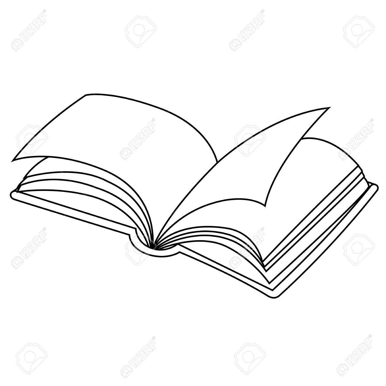 Black Outline Vector Book On White Background Royalty Free Cliparts Vectors And Stock Illustration Image 25346699