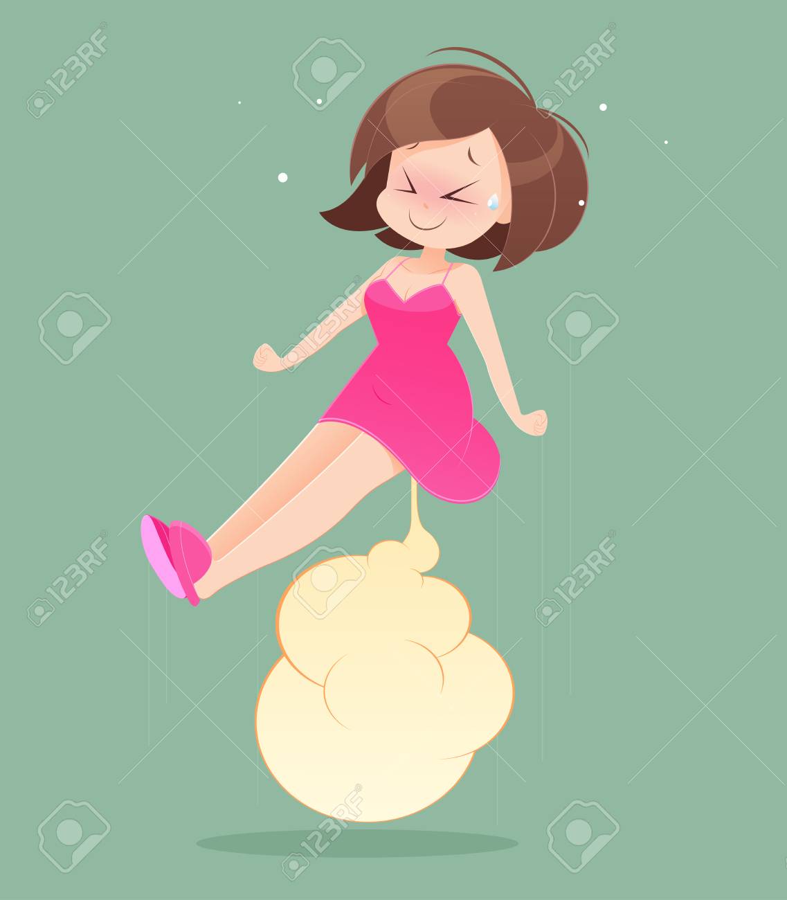 Girl Fart Cartoon