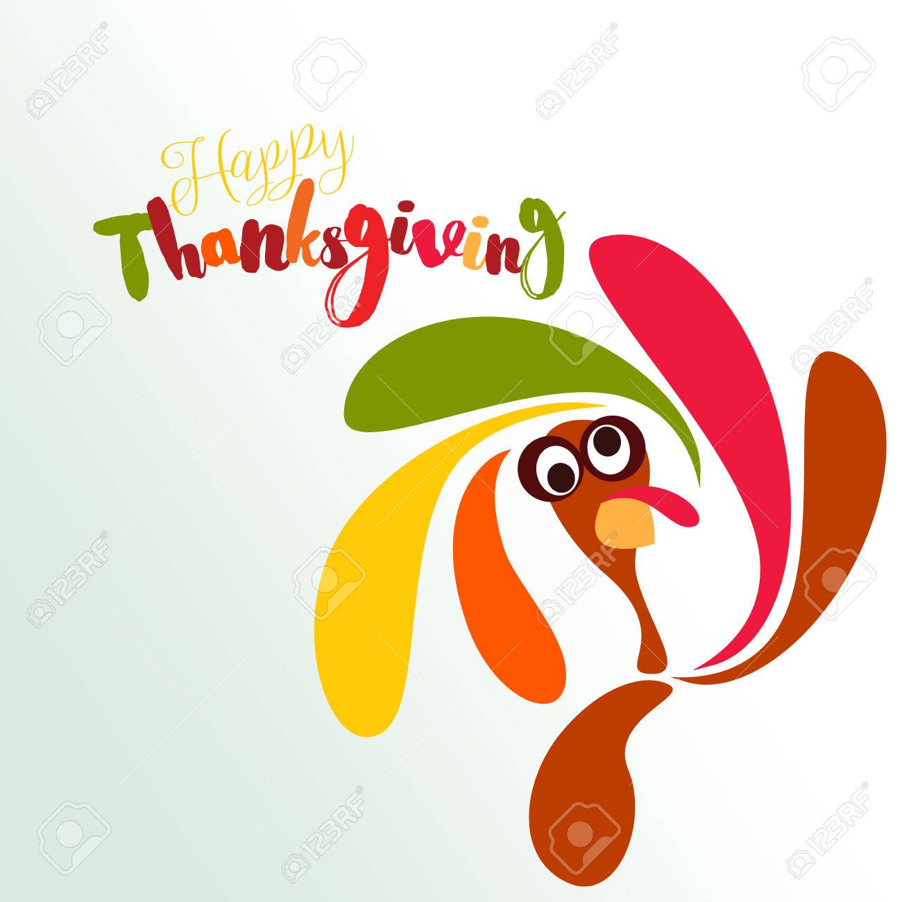Funny Happy Thanksgiving Wishes Happy Thanksgiving Greeting Card With A Funny Turkey Stock Photo, Picture  And Royalty Free Image. Image 81276758.