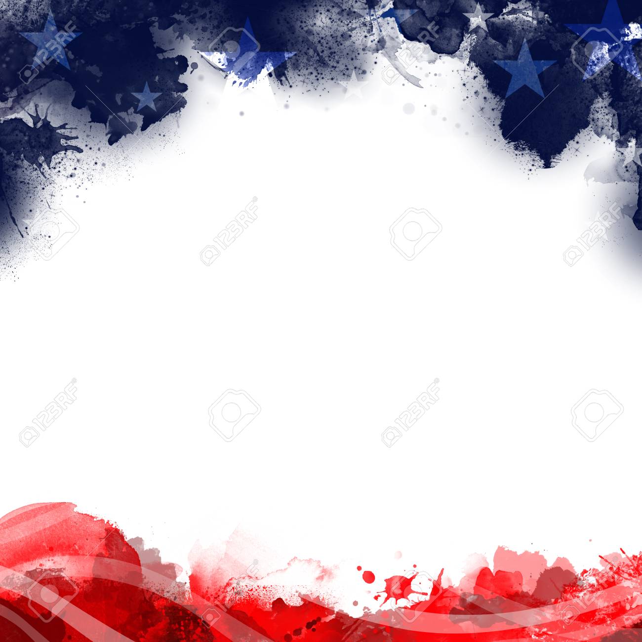 A Header Footer Illustration Of United States Patriotic Background In Flag  Colors With A Blank White Space Stock Photo, Picture And Royalty Free  Image. Image 102848025.