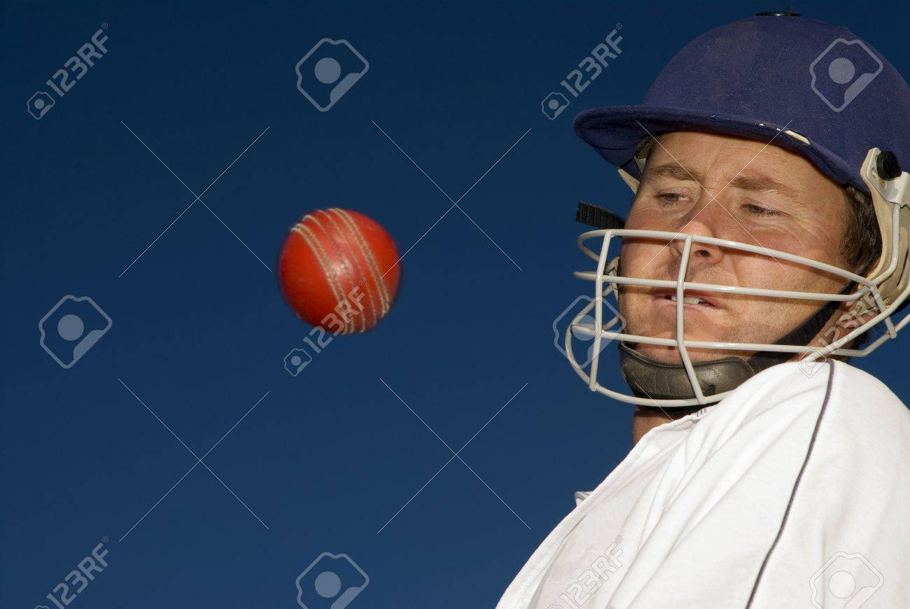 Cricketer evades a bouncer - 14464127 Cricketer evades a bouncer - 14464127