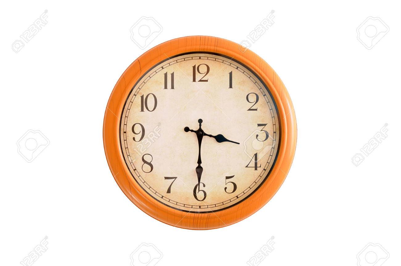 Geisoleerde Klok Die 03 30 Uur Royalty Vrije Foto Plaatjes Beelden En Stock Fotografie Image