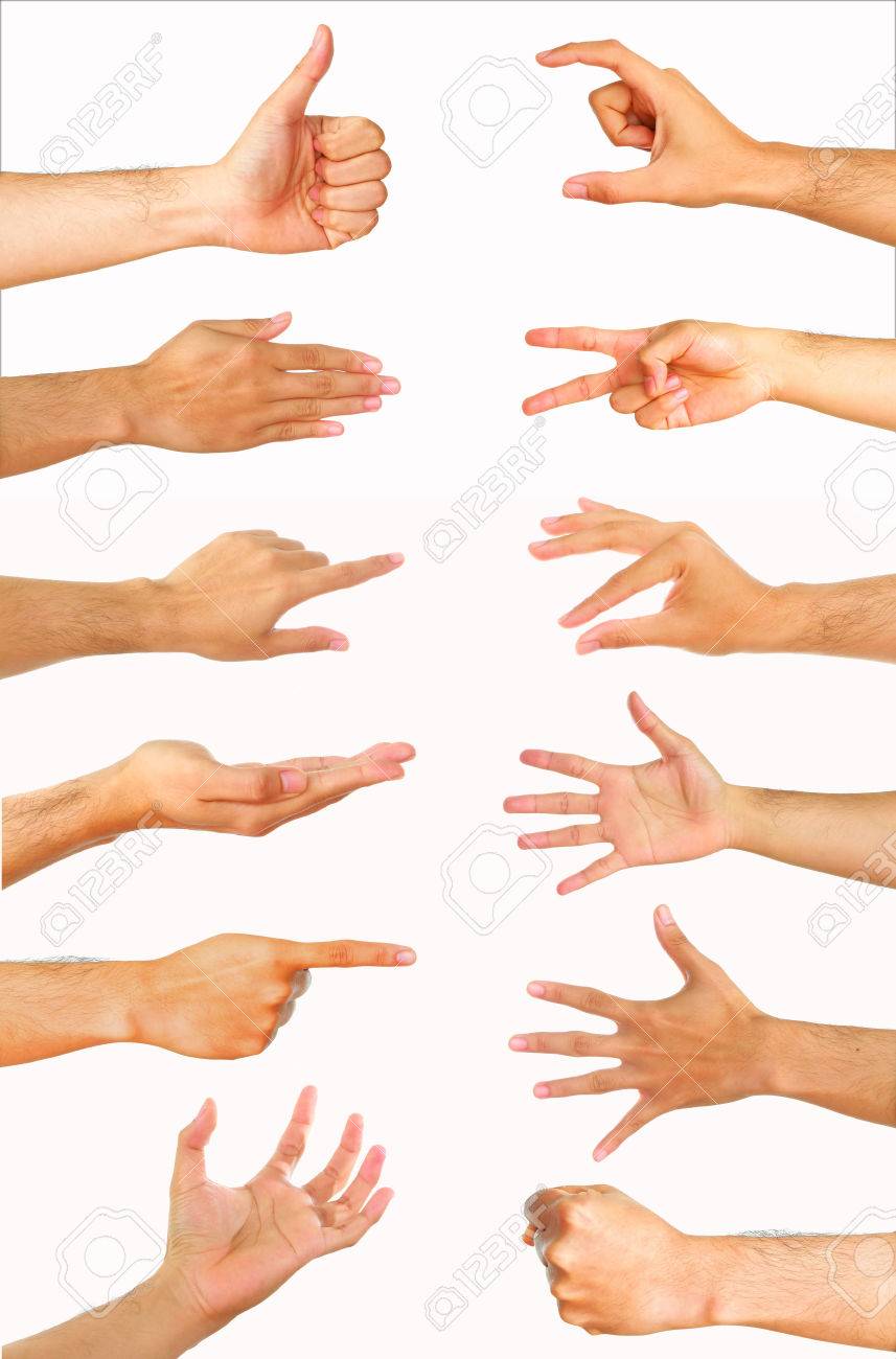 Collection of high resolution male hand gestures - 53361646 Collection of high resolution male hand gestures - 53361646