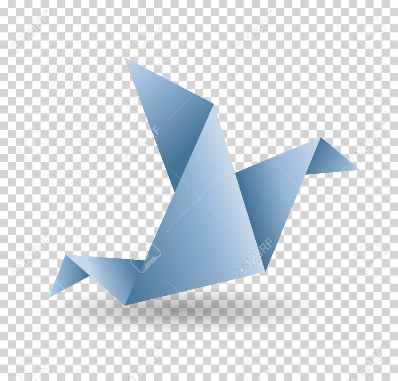 Origami Paper Bird Vector Illustration Polygonal Shape Art