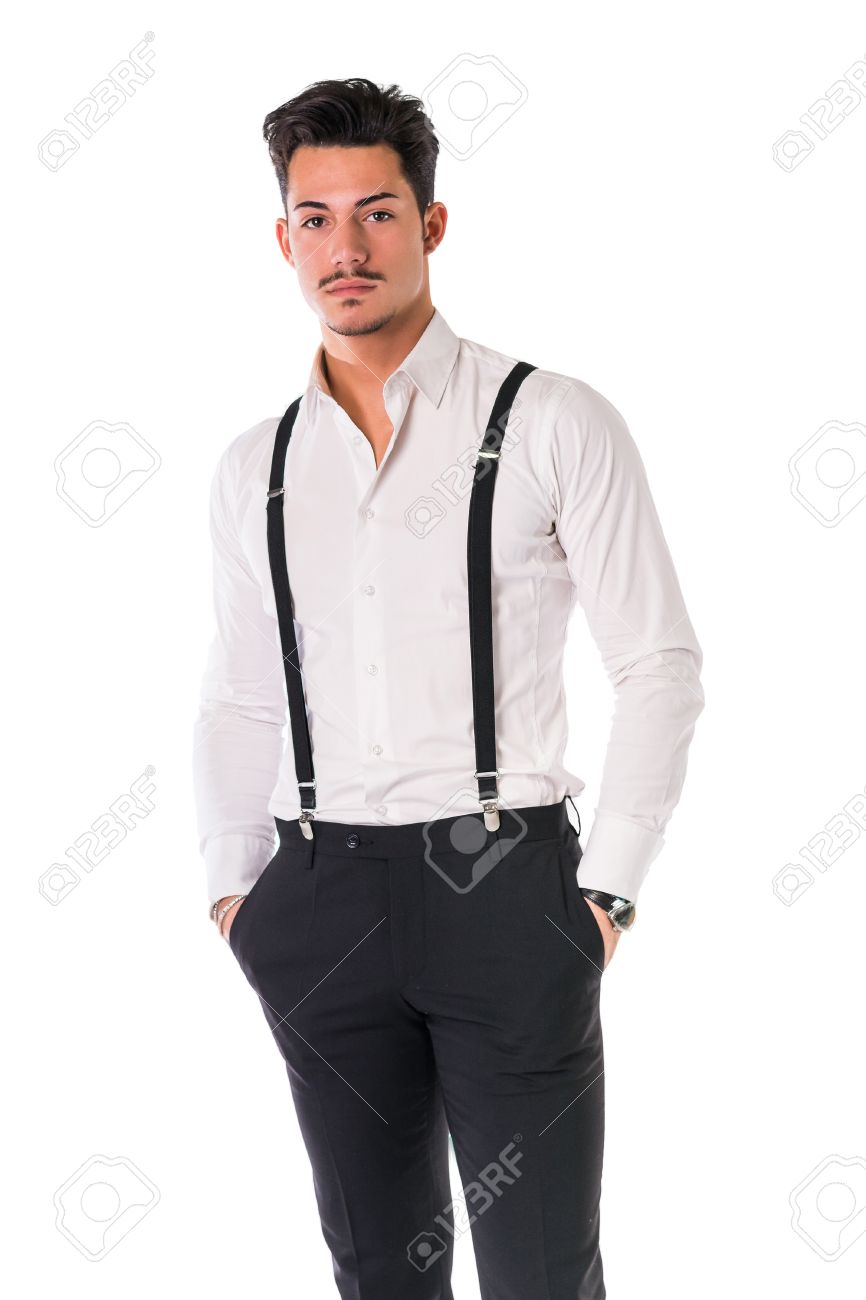 Tirantes Traje Con MoÃ±o Blanco Camisa Con MoÃ±o Hombre Blusa De MoÃ