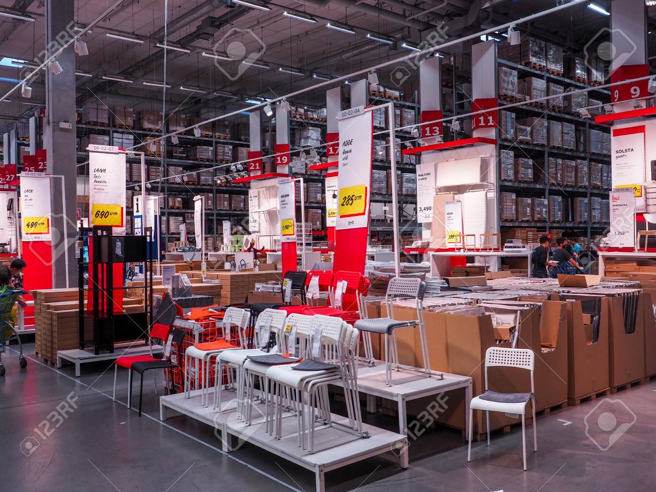 Bangkok Thailand April 4 2017 Warehouse Storage In An Ikea