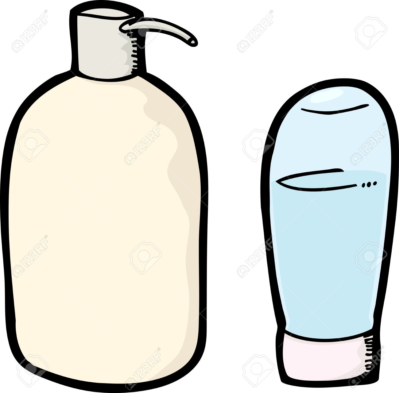soap pump and shampoo