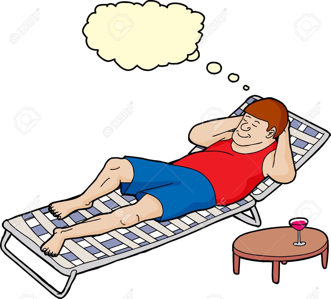 deck chair with table