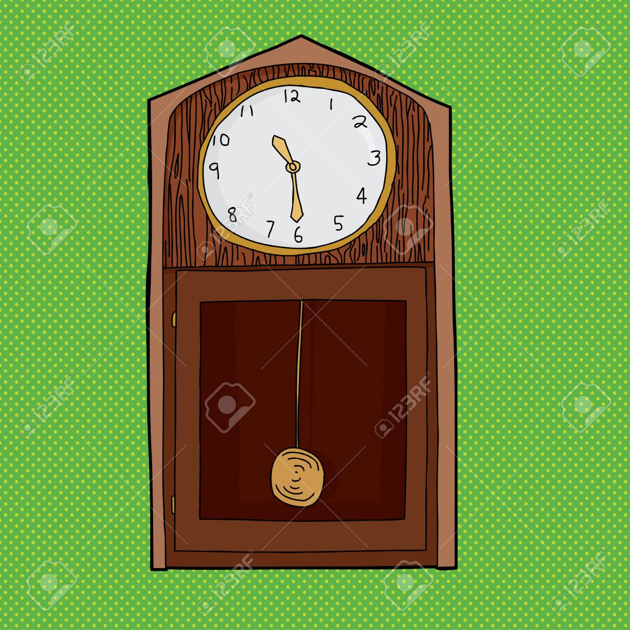 Cartoon Standuhr Mit Pendel über Grüne Lizenzfrei Nutzbare ... Cartoon Standuhr Mit Pendel über Grüne Lizenzfrei Nutzbare ...