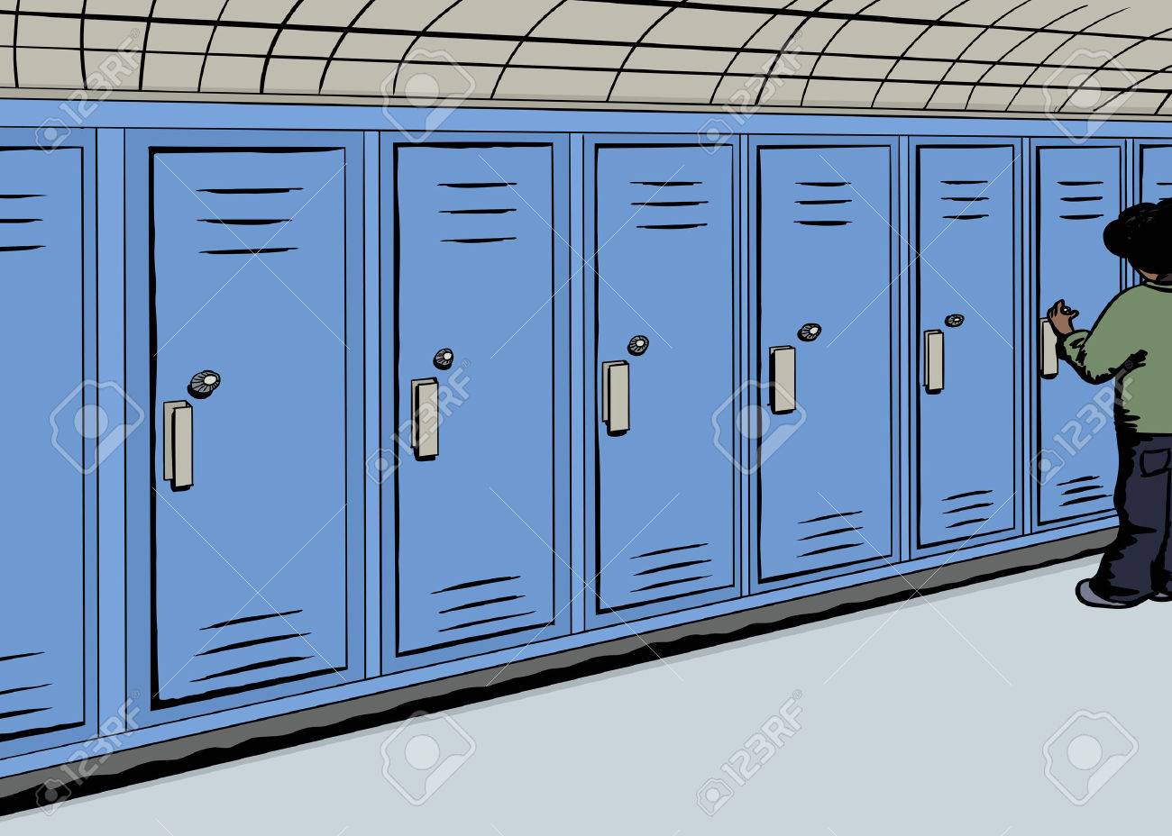 Cartoon Of Student Opening Locker In Hallway Royalty Free Cliparts Vectors And Stock Illustration Image 43674853 This function is available once you're registered. cartoon of student opening locker in hallway
