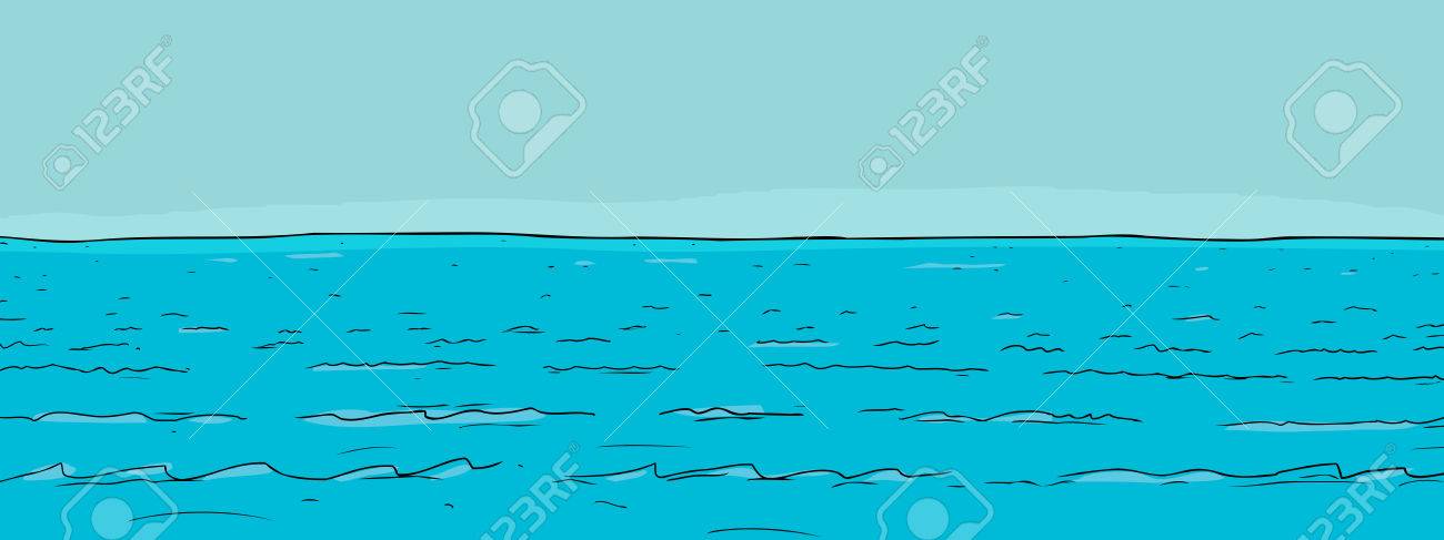 広い海の水面の背景イラスト のイラスト素材 ベクタ Image 44764621