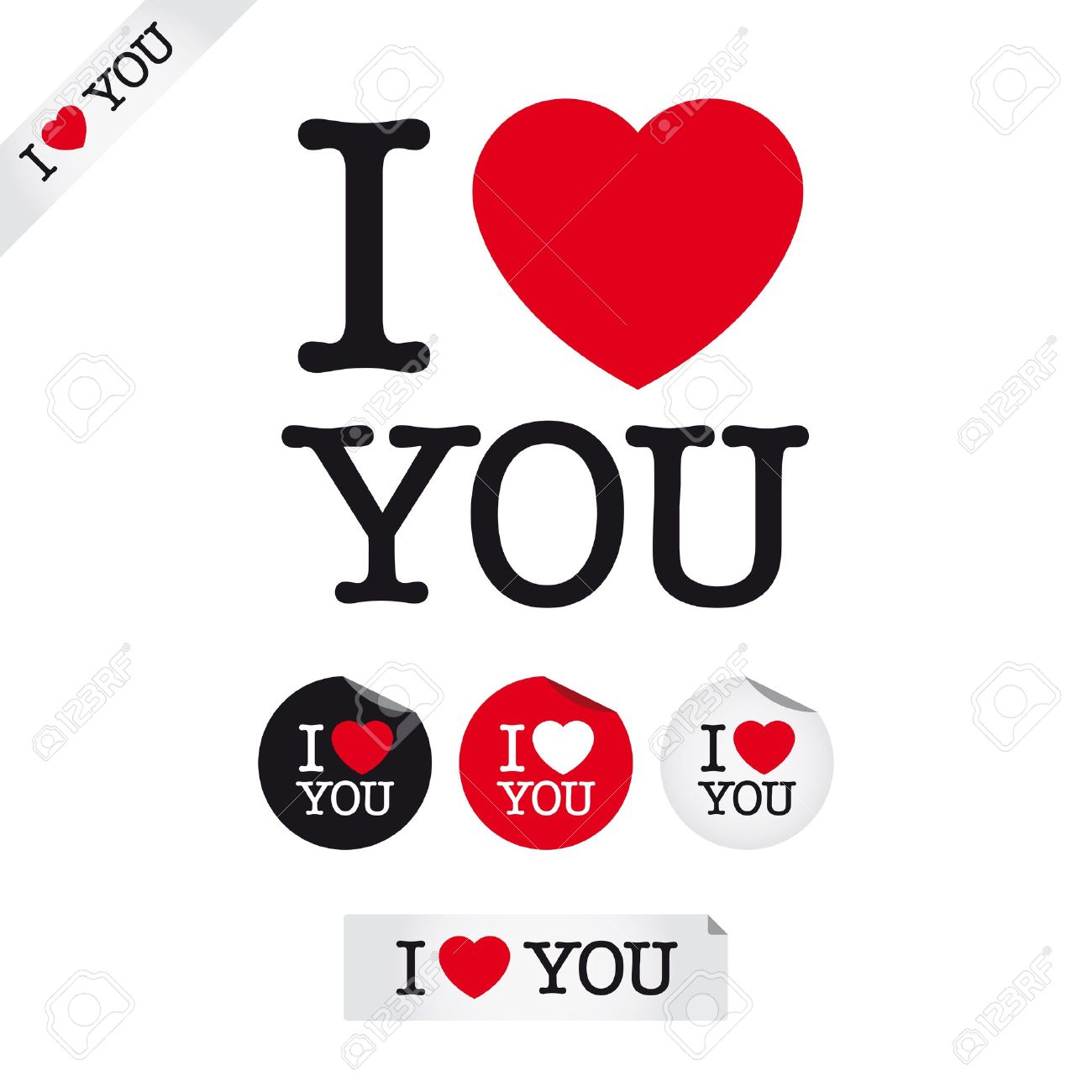 I Love You, Font Type With Signs, Stickers And Tags Royalty Free SVG,  Cliparts, Vectors, and Stock Illustration. Image 19724123.