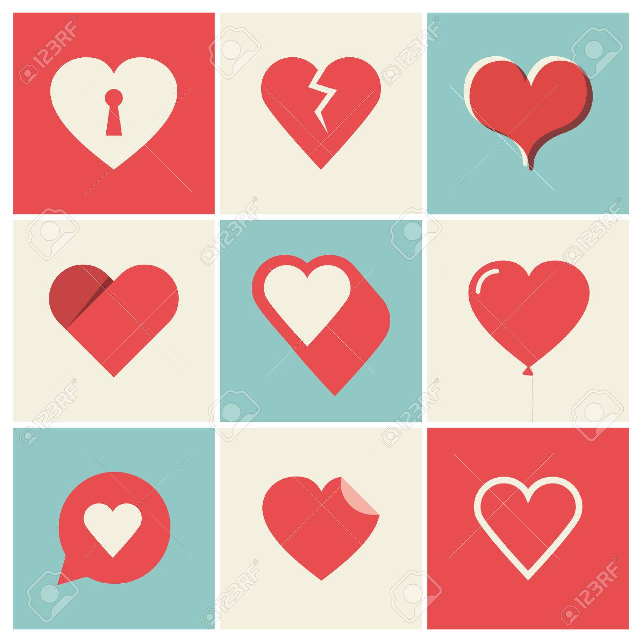 ハートのアイコン バレンタインの S 日 結婚式イラストのイラスト素材 ベクタ Image