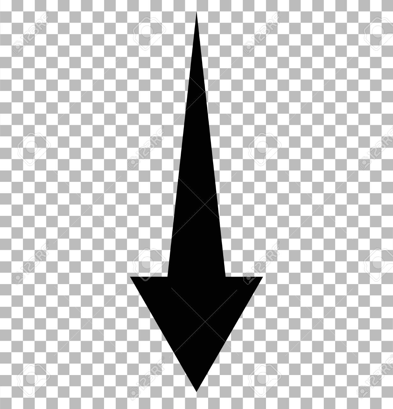 Fleche Noire Vers Le Bas Sur Transparent Fleche Vers Le Bas Signe De Fleche Vers Le Bas Noir Clip Art Libres De Droits Vecteurs Et Illustration Image