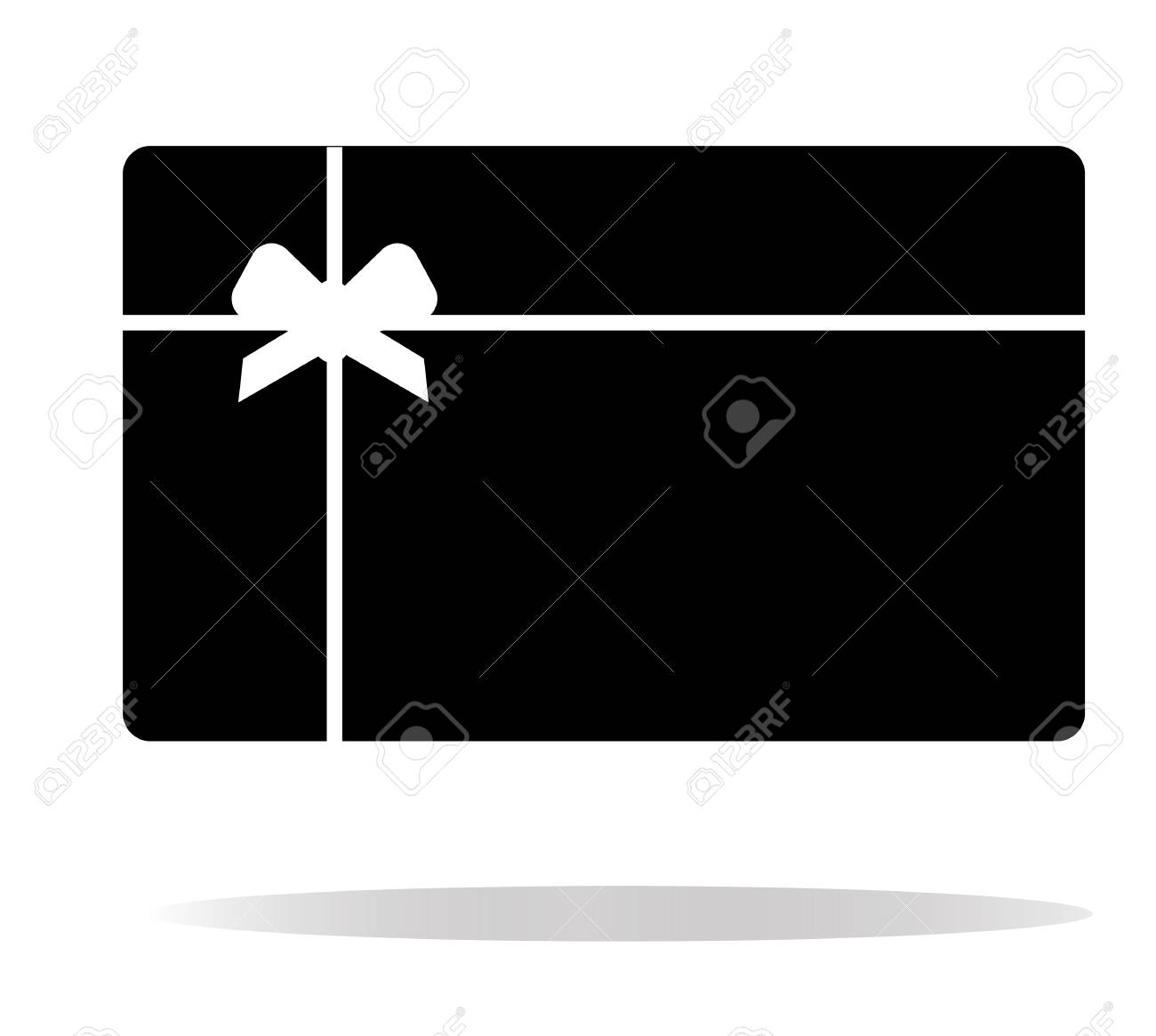 Icone De Carte Cadeau Sur Fond Blanc Carte Cadeau De Style Icone De Magasin Carte Blanche Symbole De L 39 Ombre Clip Art Libres De Droits Vecteurs Et Illustration Image