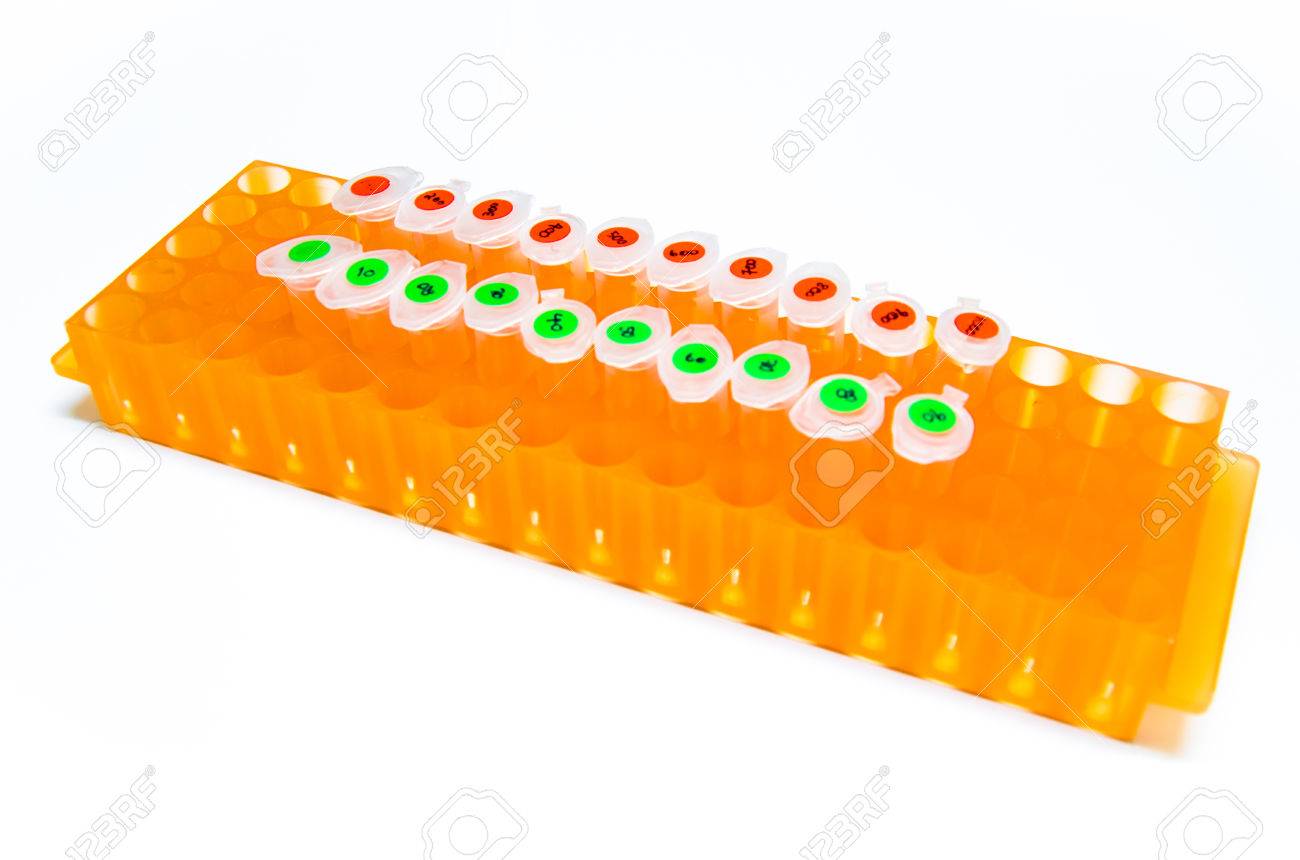 1 5 Ml Eppendorf Rohrchen Oder Mikrozentrifugenrohrchen In Orange Rack Auf Weissem Hintergrund Lizenzfreie Fotos Bilder Und Stock Fotografie Image