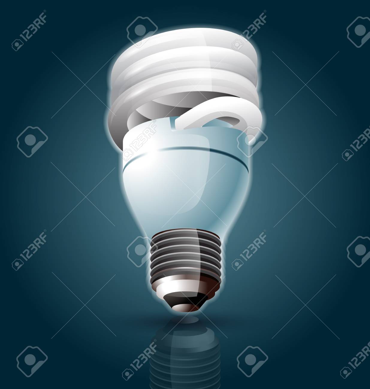 蛍光灯電球のベクトル イラストのイラスト素材 ベクタ Image