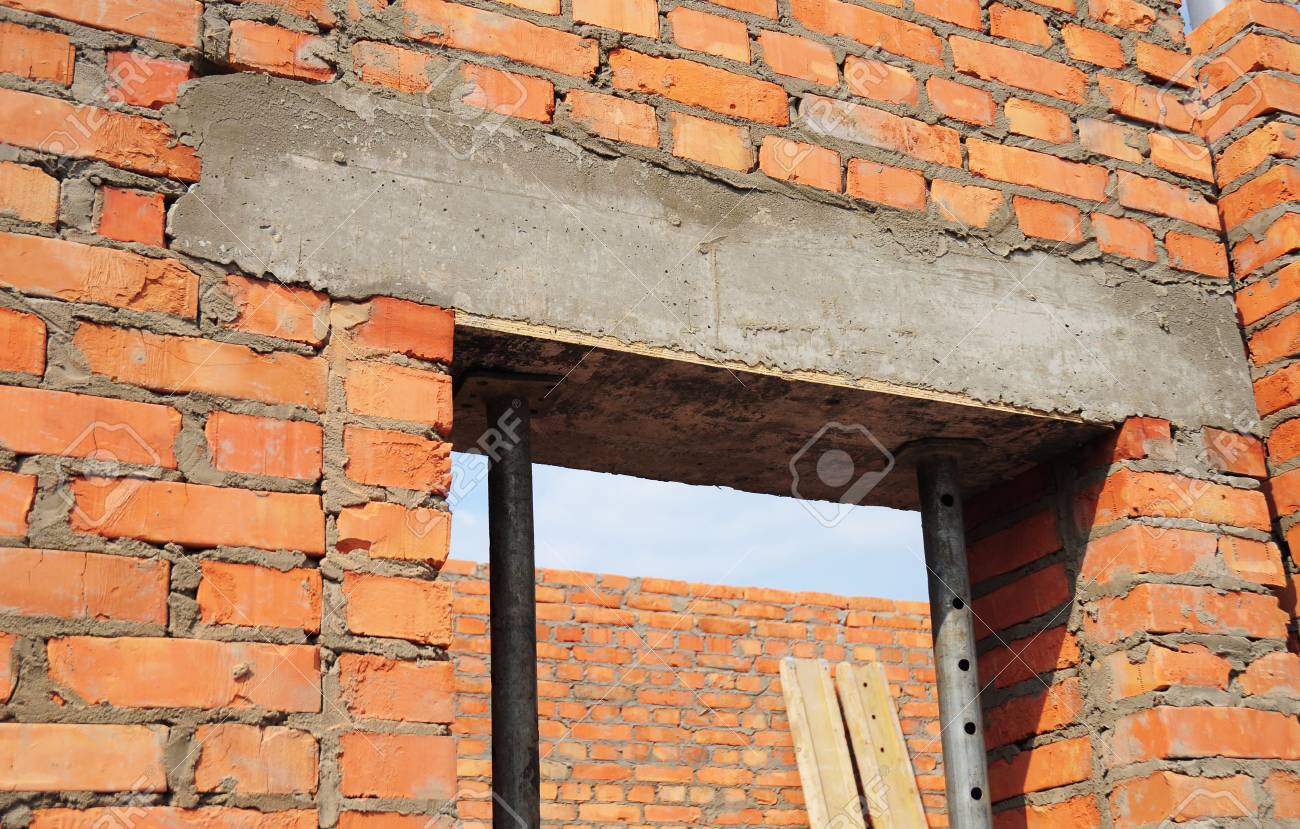 building house construction window door concrete lintel with