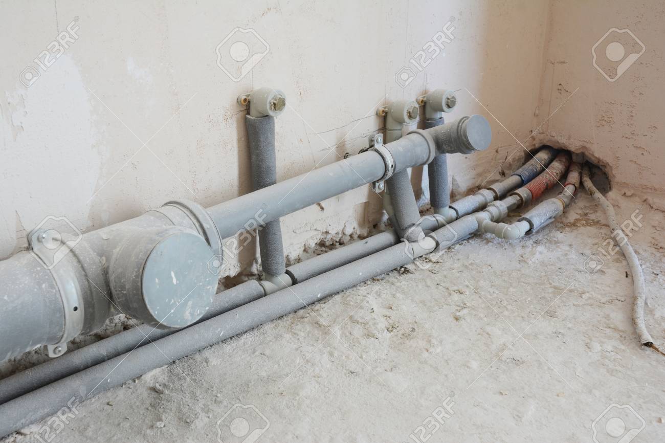 Installing The Plumbing For A Bathroom Sink Drain Stopper Replacing Stock Photo Installing The Plumbing For A Bathroom Sink Drain Stopper Replacing Stock Photo